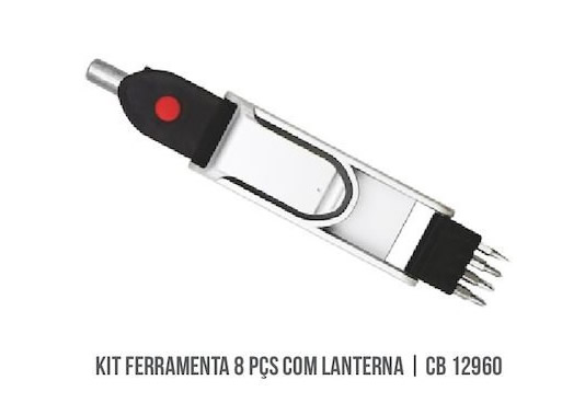 Kit ferramenta 8 pçs com lanterna CB 12960